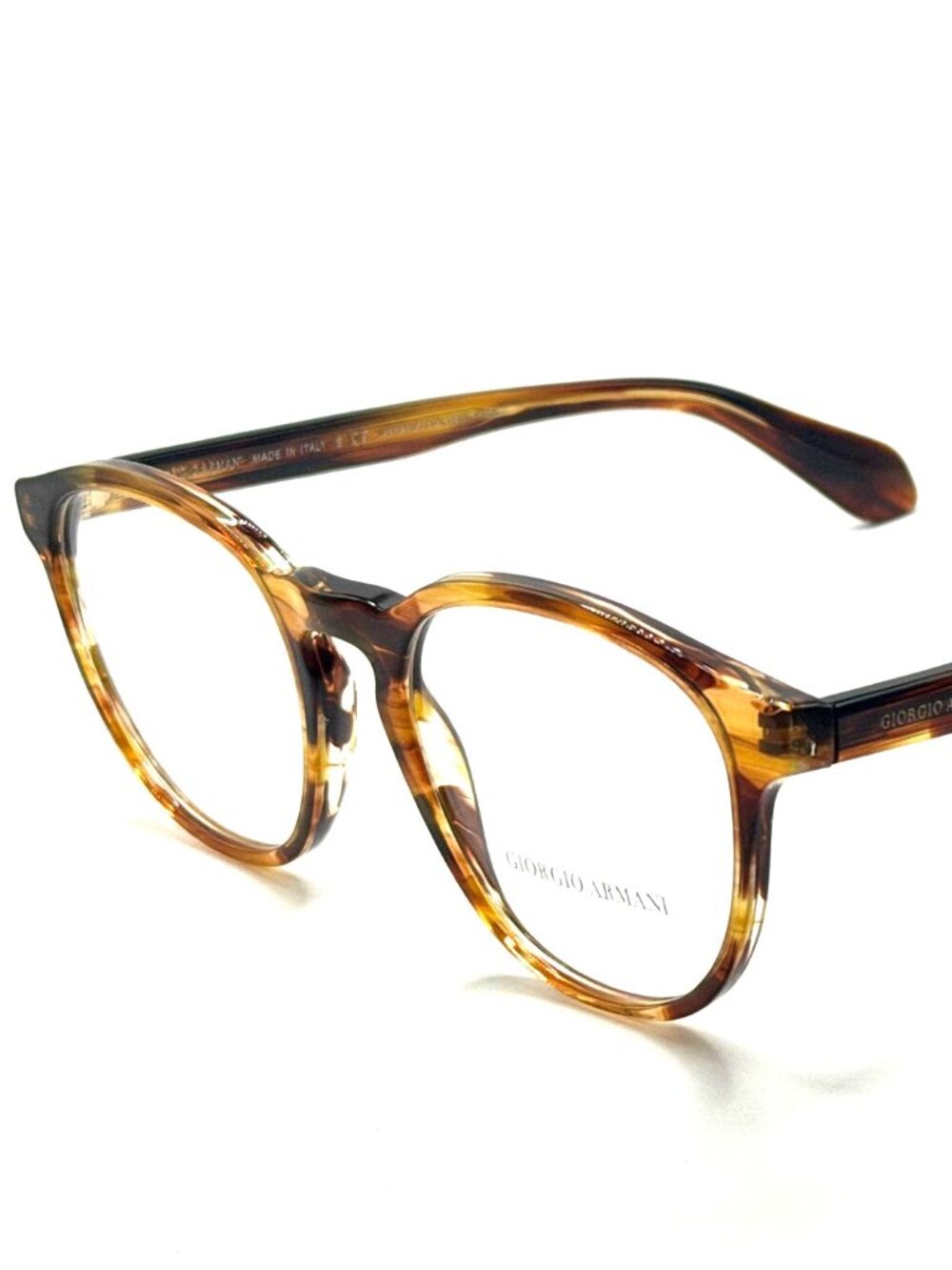 NEW GIORGIO ARMANI AR 7216 5941 OPAL STRIPED HONEY MEN EYEGLASSES 52MM 20 145